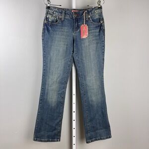NoBo No Boundaries Flare Leg Denim Jeans Juniors Size 7 New NWT Y2K